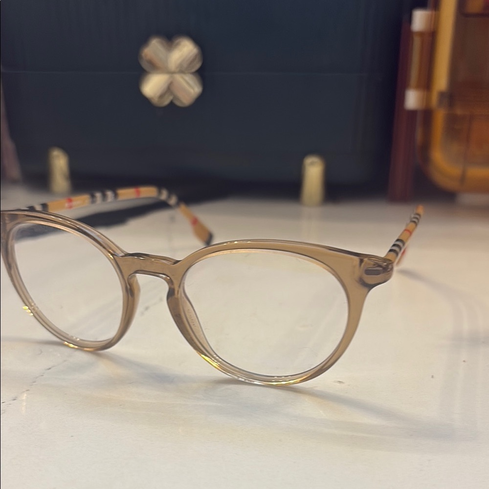 Burberry Tan Glasses Elegant Accessories